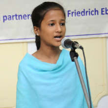 Sabah presenting at a seminar