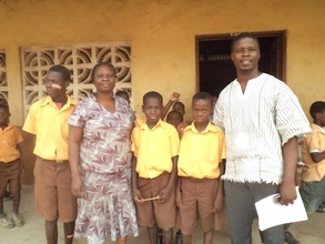 Some of children with their teacher and CHF staff