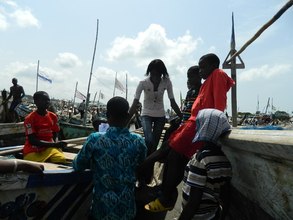 Students from University of Ghana rescuing kids