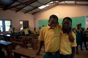 some other recently rescued kids happy in school