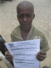 Emmanuel before his rescue at Fete fishing shore