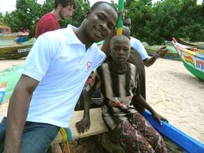Evans with project Director after his interview