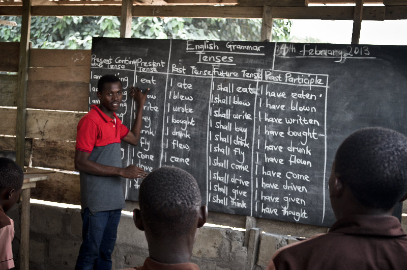 Rescued kids being taught to improve their Grammar