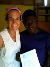 Excited to have earned his certificate!