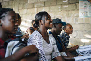 The ladies preparing before exams