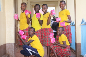 Jijue participants receiving hygiene supplies