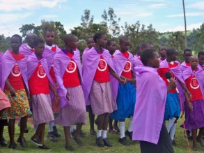 Girls at the graduation ceremony