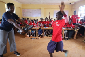 A Jijue student learning self-defense in April