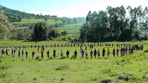Big group activity outside