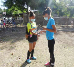 COVID-19 precautions included temp checks and mask