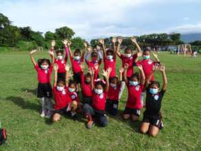 All smiles under their masks!