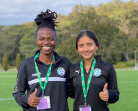 Coach Fahaby (left) & Coach Michell at Festival 23