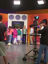 Jos being interviewed by host of Hectic Nine 9