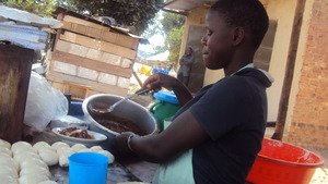 Minisa doing domestic work