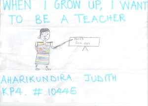 Close up of Judith's drawing