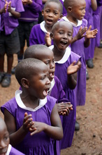 Girls in their Nyaka Primary School uniforms