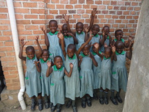 Girls from Kutamba nursery class
