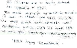 Irene is Grateful!