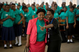Women from across Tanzania spoke at Career Day