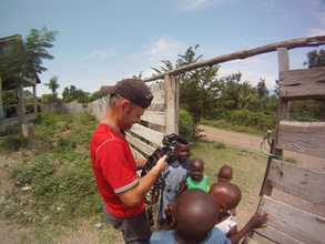 Kids from Mfangano Island  gather to see their pic