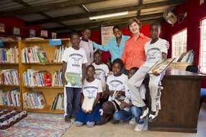Laura Bush Visits the Chikumbuso Library