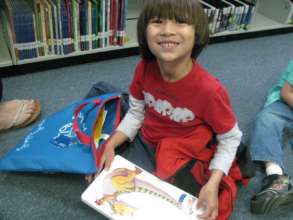 Boy with his books