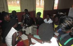 Rebecca facilitating a session with her peers