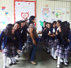 Girls learn leadership skills in the classroom
