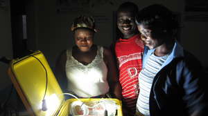 Solar Suitcase at Night