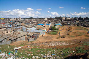 The Mathare slum in Nairobi, Kenya