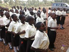 Students at morning assembly