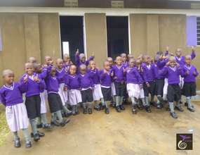 Nyaka Nursery Students Showing Off Their New Shoes