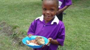 Nyaka student at lunch