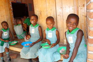 Kutamba Primary Nursery Students Eating Lunch