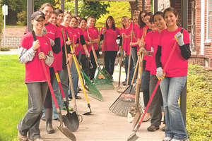 Garden clean up at White Shield