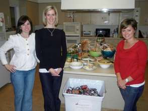Serving a meal at Ronald McDonald House