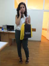 Fashion Designer of Yellow Scarf in Yerevan