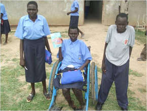 Rebecca Abul Majak (left) in secondary school.