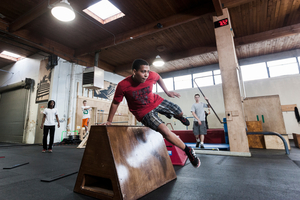 Step vault practice.