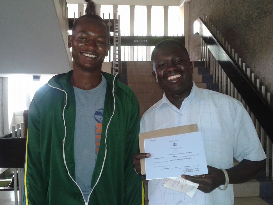 David and Abdul with the new certificate