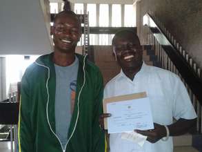 David and Abdul with the new certificate