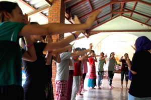 One Visitor Organises a Self-Defence Workshop
