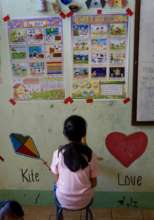 A Kindergarten Student learning Thai