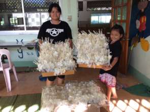 Sandalwood flowers in honor of King Bhumibol