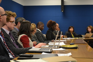 Monen presenting at the UN