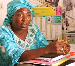 A nurse in SWAAC's HIV+ counseling center