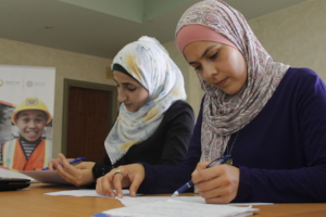 Alaa and Rawan during TYO trainings
