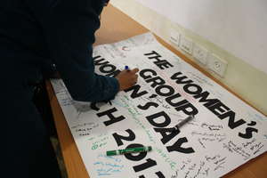 Building banners to celebrate