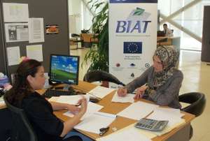Houwayda works on her business plan