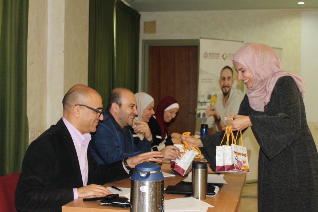 Business presentations during training, Nablus